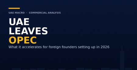 UAE leaves OPEC — what it accelerates for foreign founders setting up in 2026