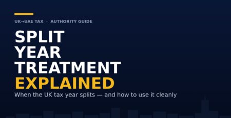 UK split year treatment explained — when the UK tax year splits