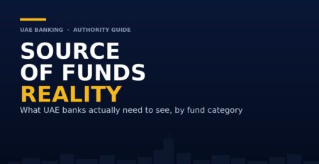 Source-of-funds documentation reality for UK founders — what UAE banks actually need to see, by fund category